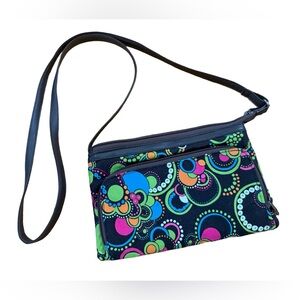 Sak Saum Black Floral Crossbody Purse